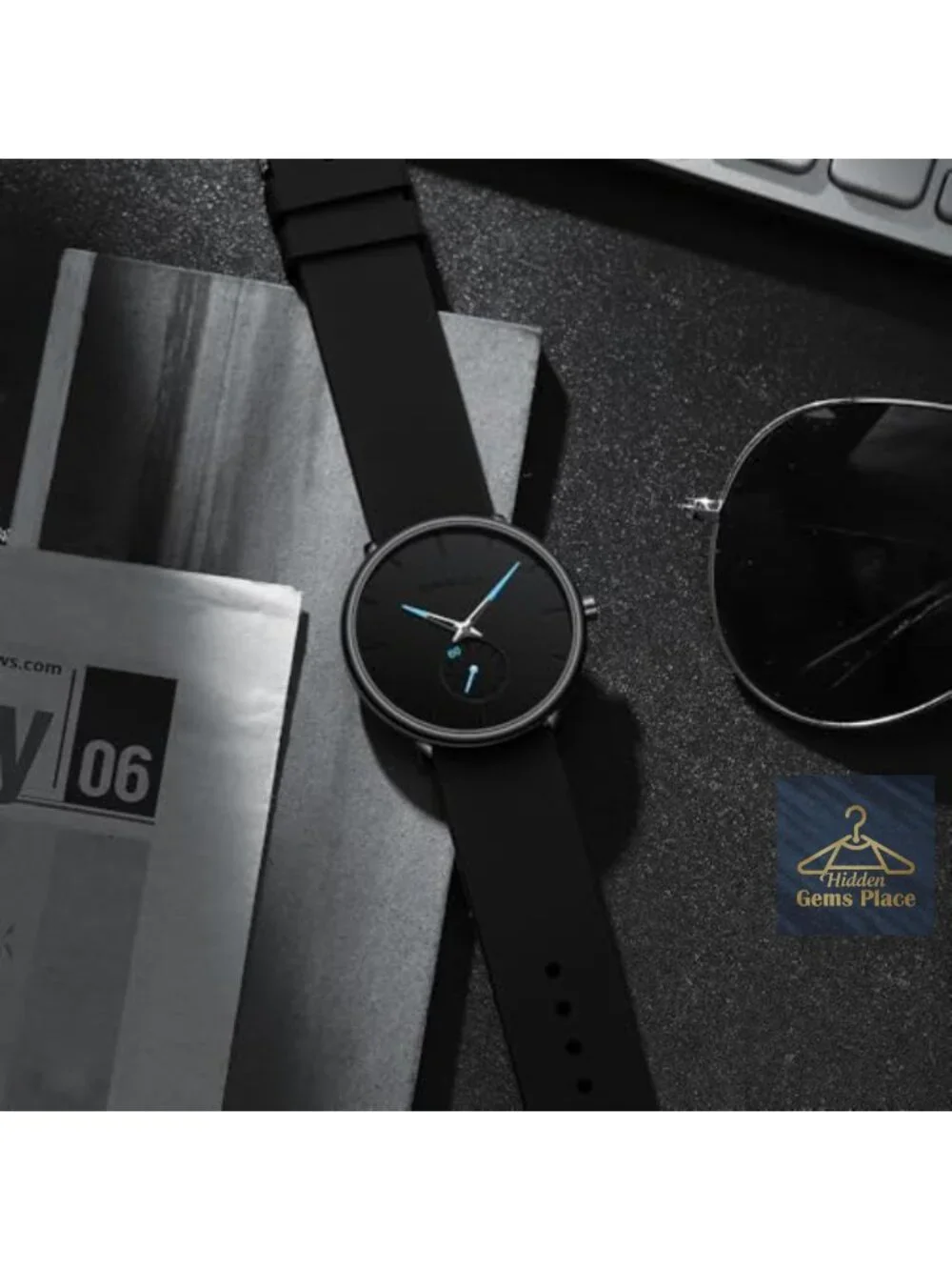 Casual Quartz Unisex Wristwatch, Ultra Thin Round Dial Silicone Strap, Water